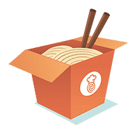 Orange Takeout Box