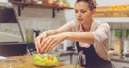 A chef preparing a dish