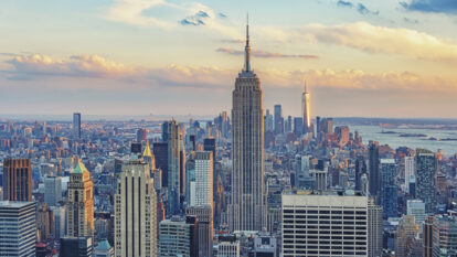 New York City skyline.