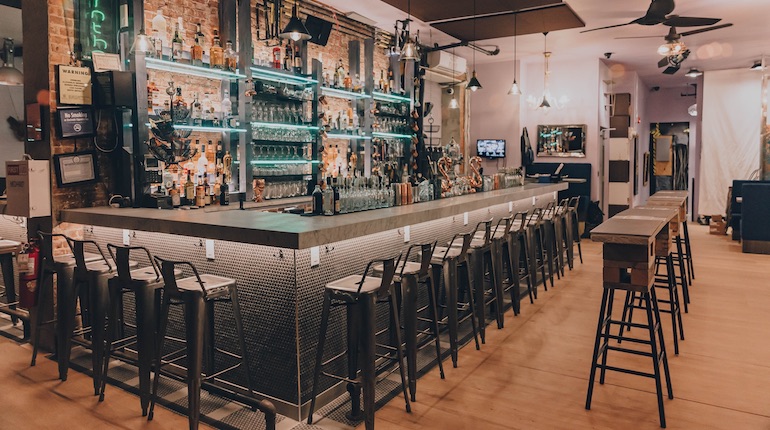 Bar setup at Pekarna NYC.